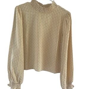 Brand new Sadie & Sage Yellow and white long sleeve shirt.